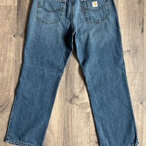 Carhartt Men's Straight Leg Blue Denim Jeans